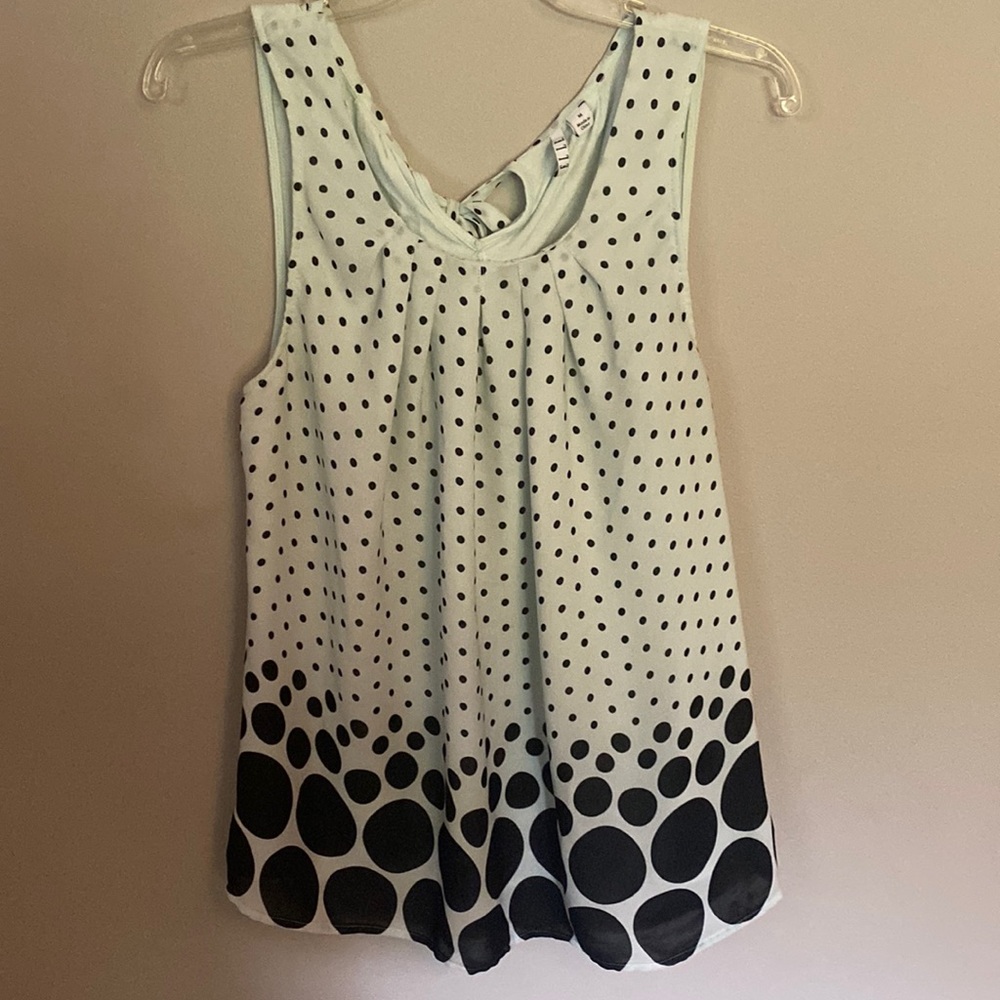 Mint green & black women’s tank blouse